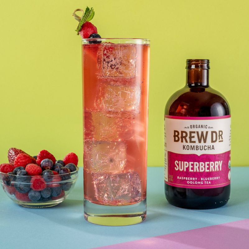 Brew Dr. Superberry Kombucha - 14 fl oz Bottle