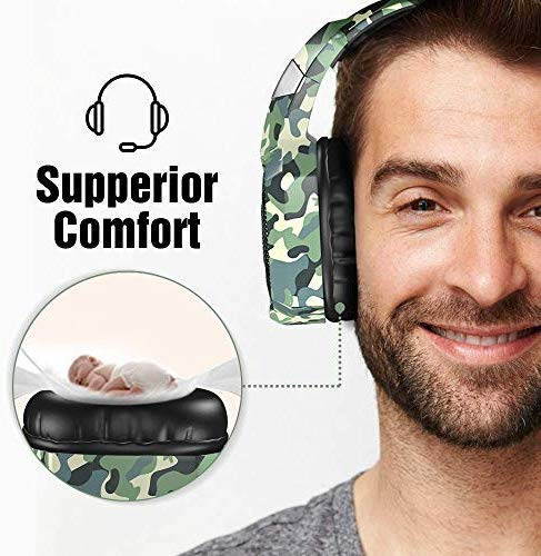 Gaming Headset for PS4, Xbox One, PC Headset w/Surround Sound, Noise Canceling Over Ear Headphones with Mic & LED Light, Compatible with PS5, PS4, Xbox One, Switch, PC, PS3, Mac, Laptop, Green