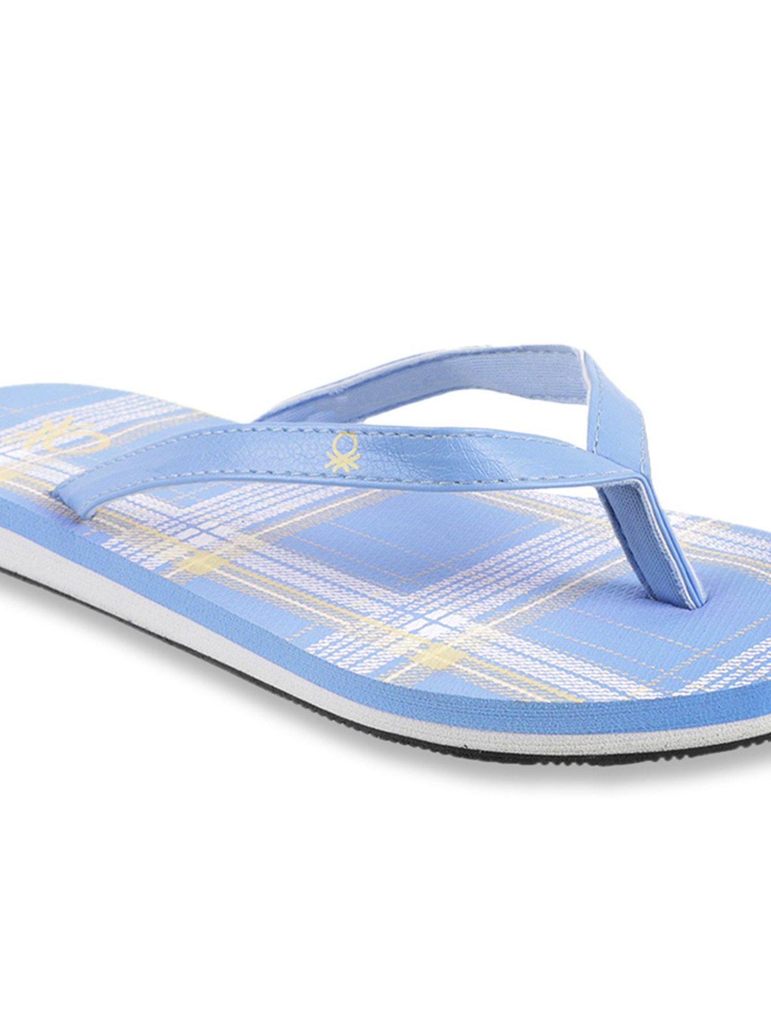 United Colors of Benetton Sky Blue & Beige Flip Flops