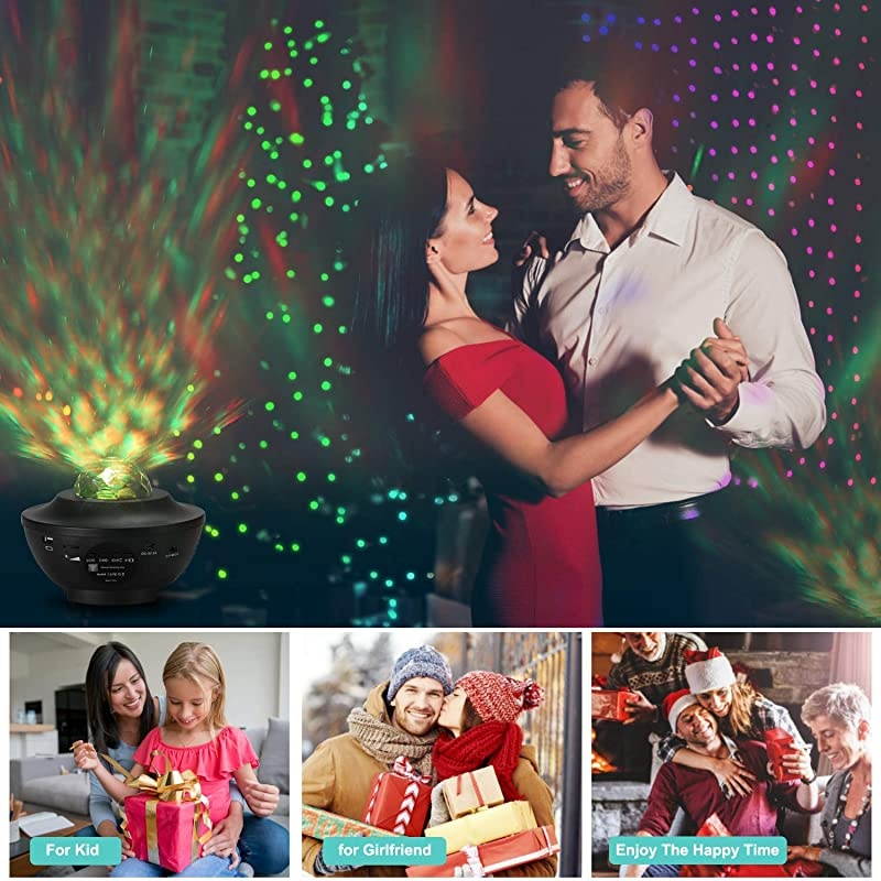Star Projector Starry Projector Light with 21 Lighting Modes with Remote Controlamp Builtin Music Player Ocean Wave Star Projector As Gifts Decor Birthday Party Wedding Bedroom Living