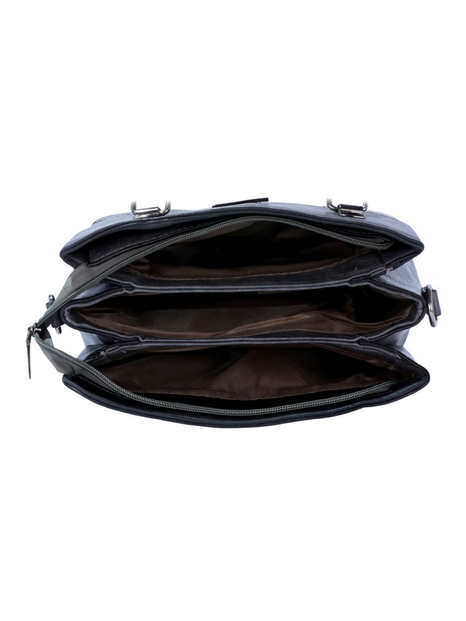 Luvoksi Grey Textured Large Satchel Handbag