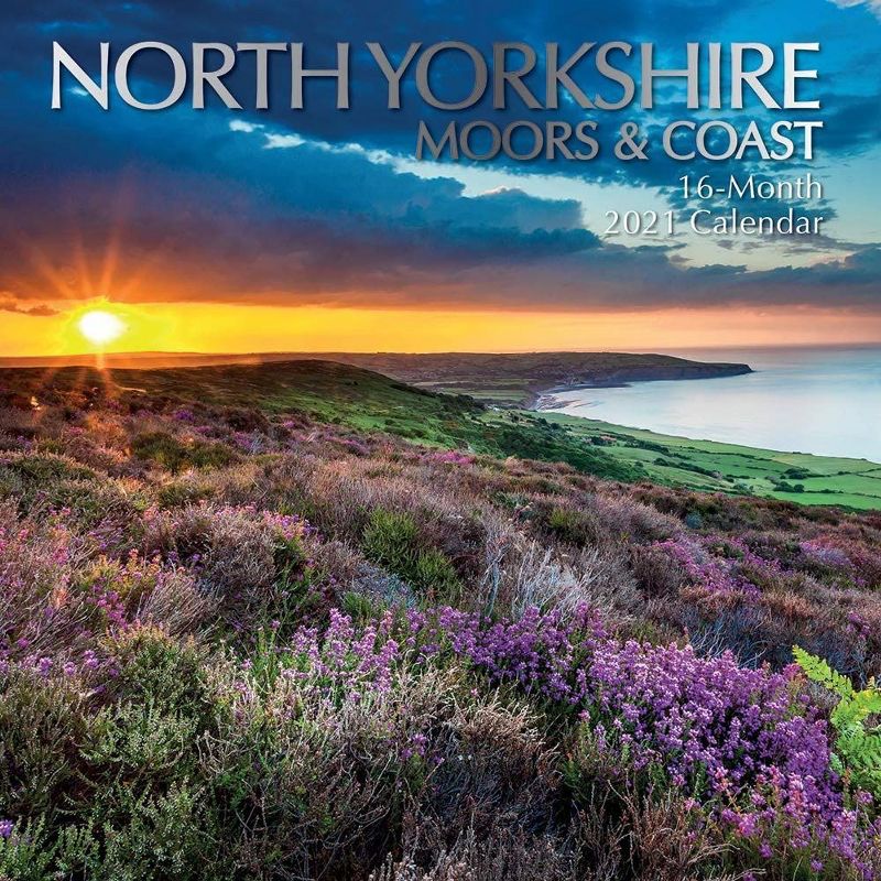 2021 Wall Calendar 12" x 12" Monthly View, North Yorkshire Travel & Destination, 16-Month, with 180 Reminder Stickers