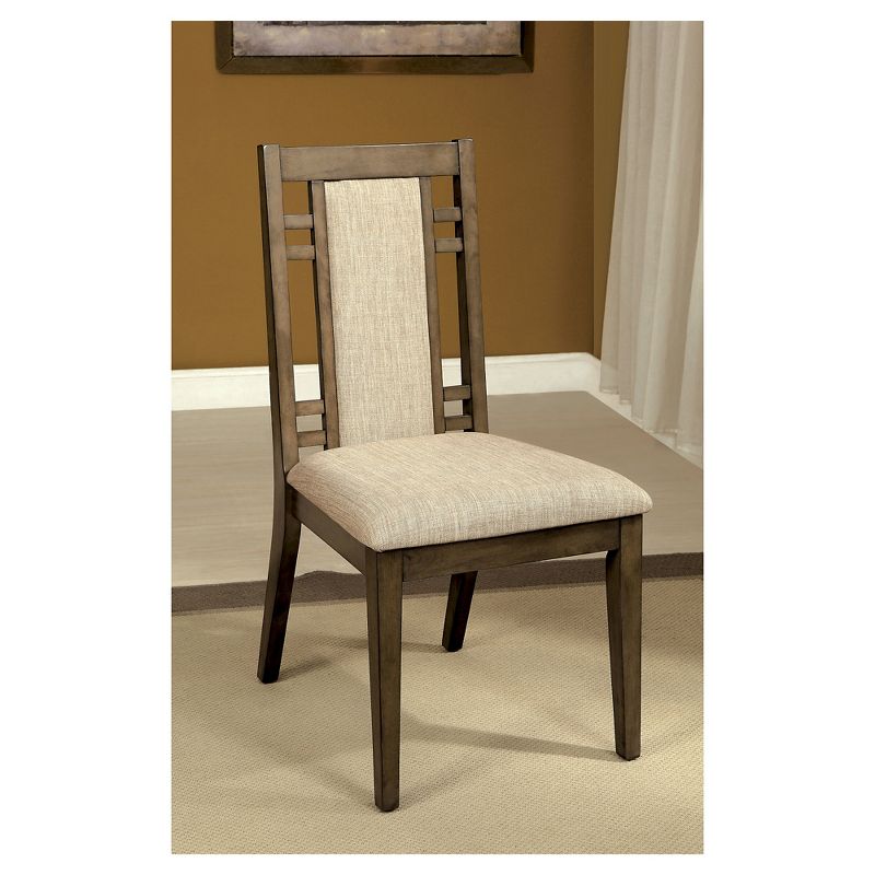 Set of 2 Johnson Modern Padded Fabric Side Dining Chair Gray - HOMES: Inside + Out
