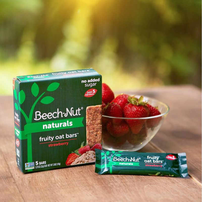 Beech-Nut Toddler Snack Strawberry Fruity Oat Bars - 15ct