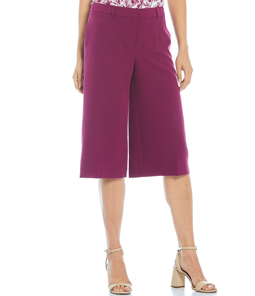 Eva Varro Solid Knit Jersey Banded Hem Pull-On Harem Pants