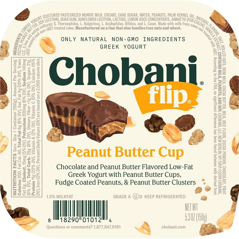 Chobani Flip Peanut Butter Cup Greek Style Yogurt - 5.3oz