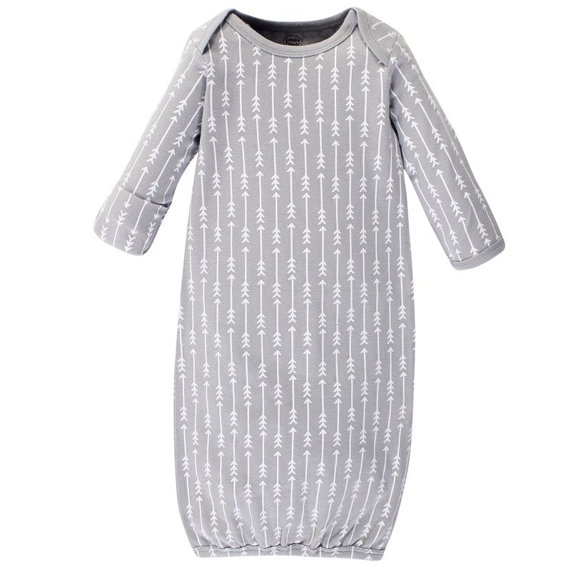 Luvable Friends Baby Boy Cotton Long-Sleeve Gowns 4pk, Tribe, 0-6 Months