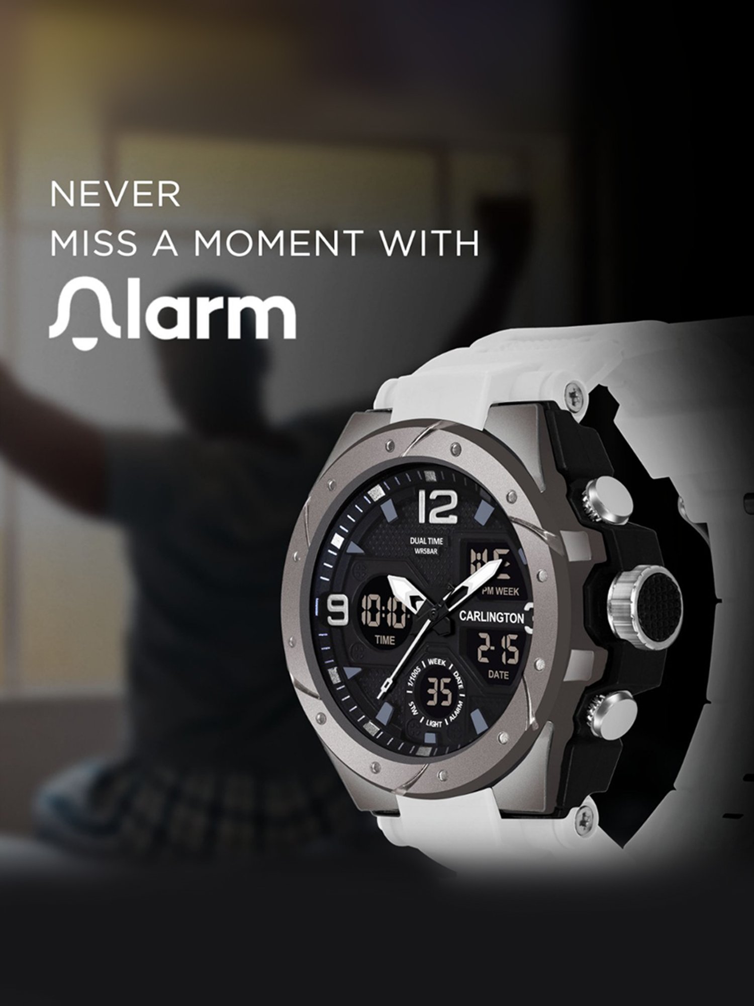 Carlington Endurance 9105 White Chronograph Watch for Men