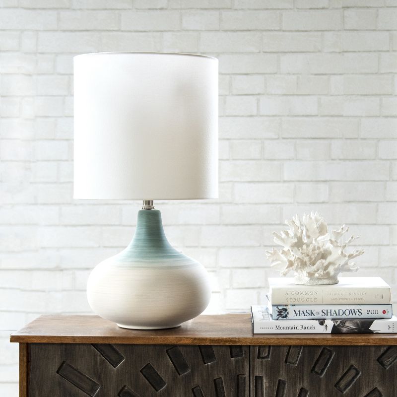 nuLOOM Vienna 22" Ceramic Table Lamp Lighting - White 21.5" H x 11.5" W x 11.5" D