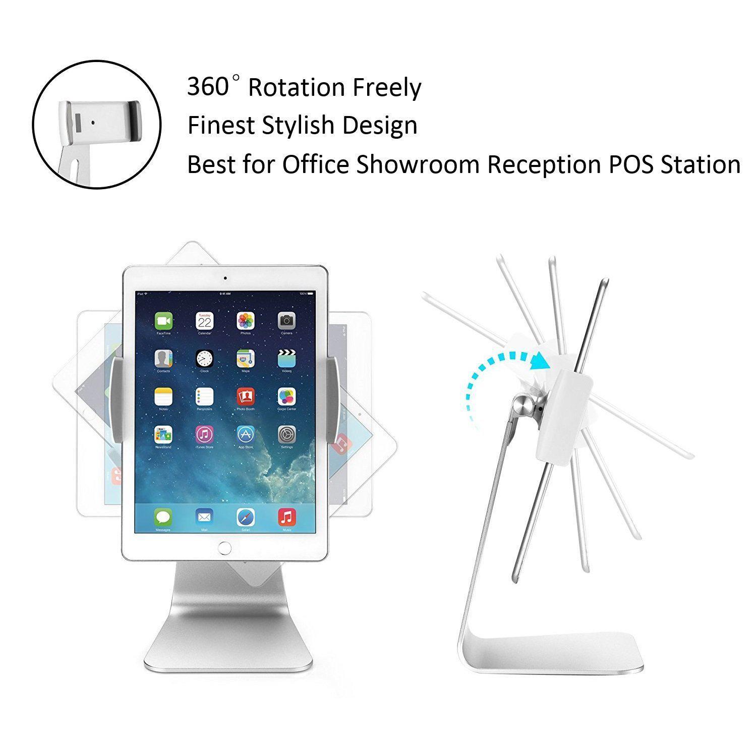abovetek elegant tablet stand, aluminum ipad stand holder, desktop kiosk pos stand for 7-13 inch ipad pro air mini galaxy tab n