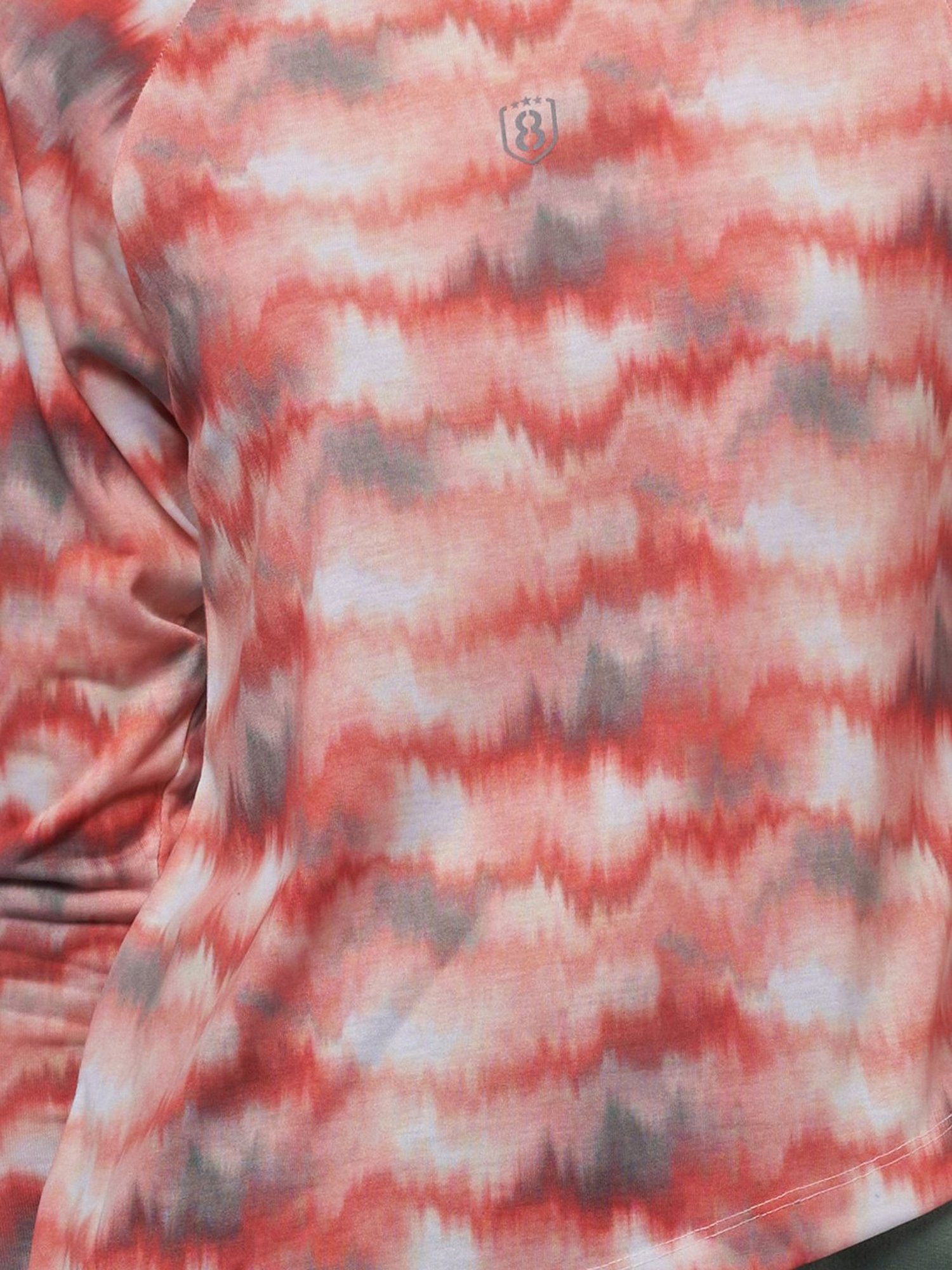 Domin8 Women Tie-Dye Raglan Full Sleeve Asymmetrical Top