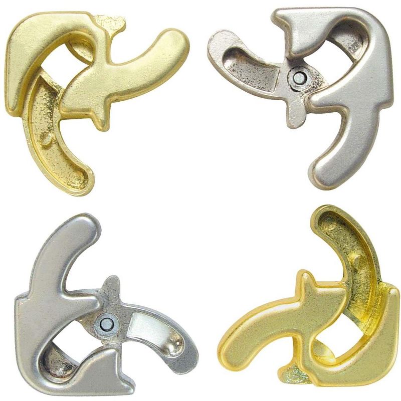 University Games Hanayama Level 6 Cast Metal Brain Teaser Puzzle - Square
