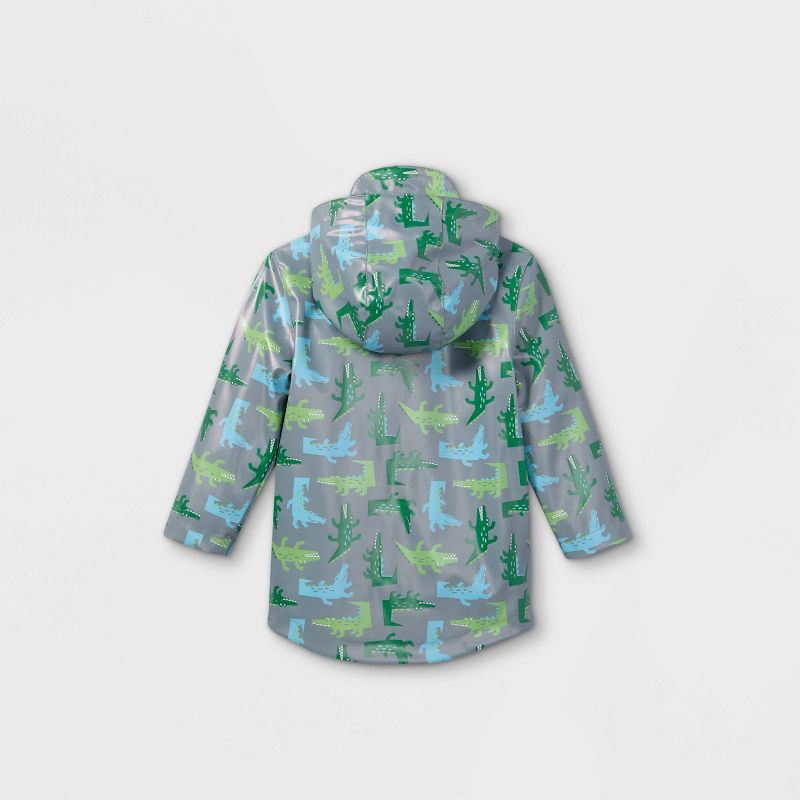 Toddler Boys' Alligator Print Rain Jacket - Cat & Jack™ Green 12M