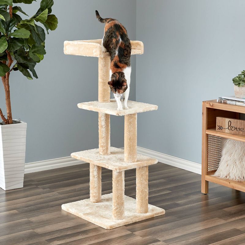 Two by Two Sycamore Cat Tower - Beige