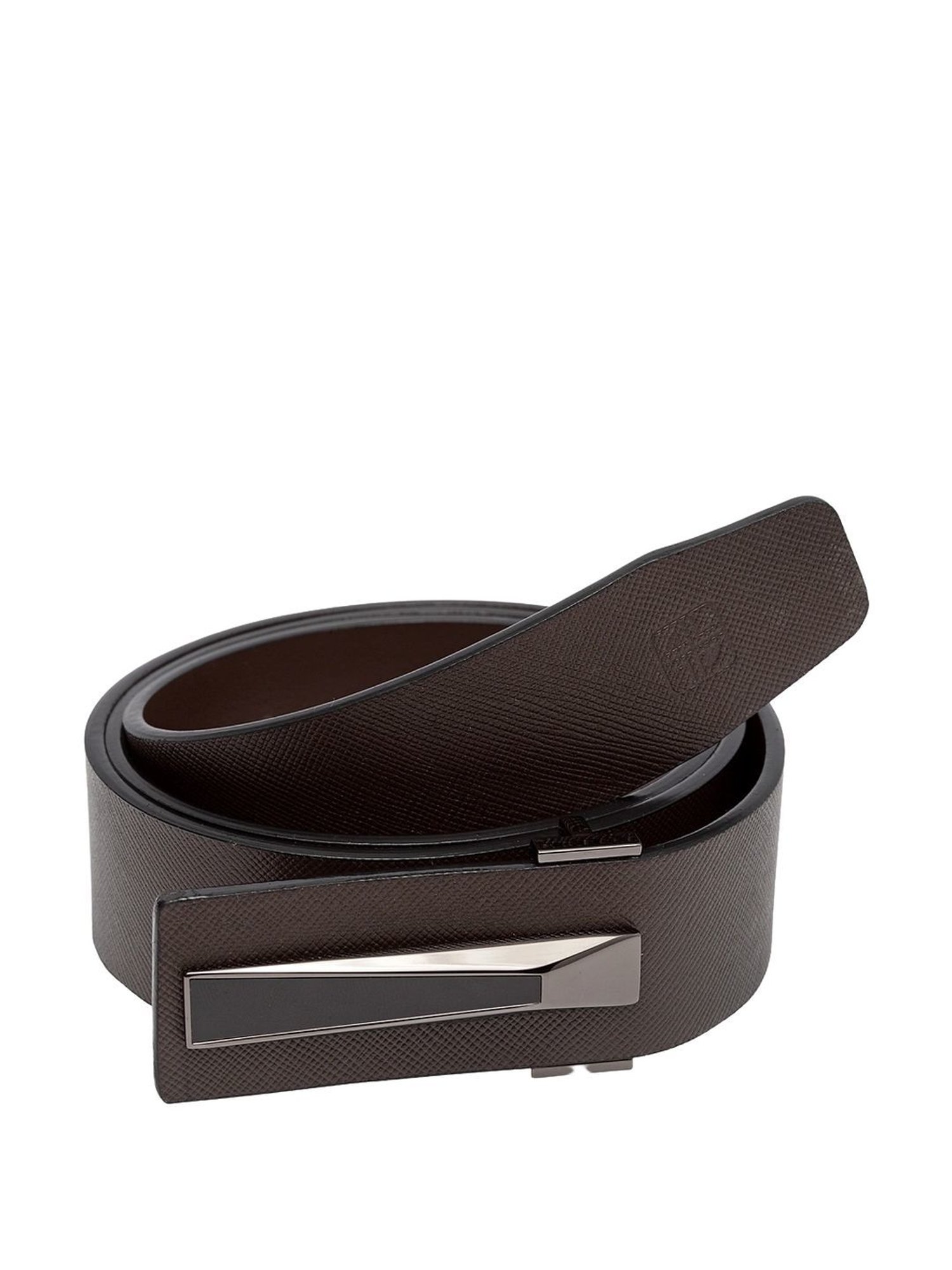 Carlton London Brown Leather Waist Belt For Men