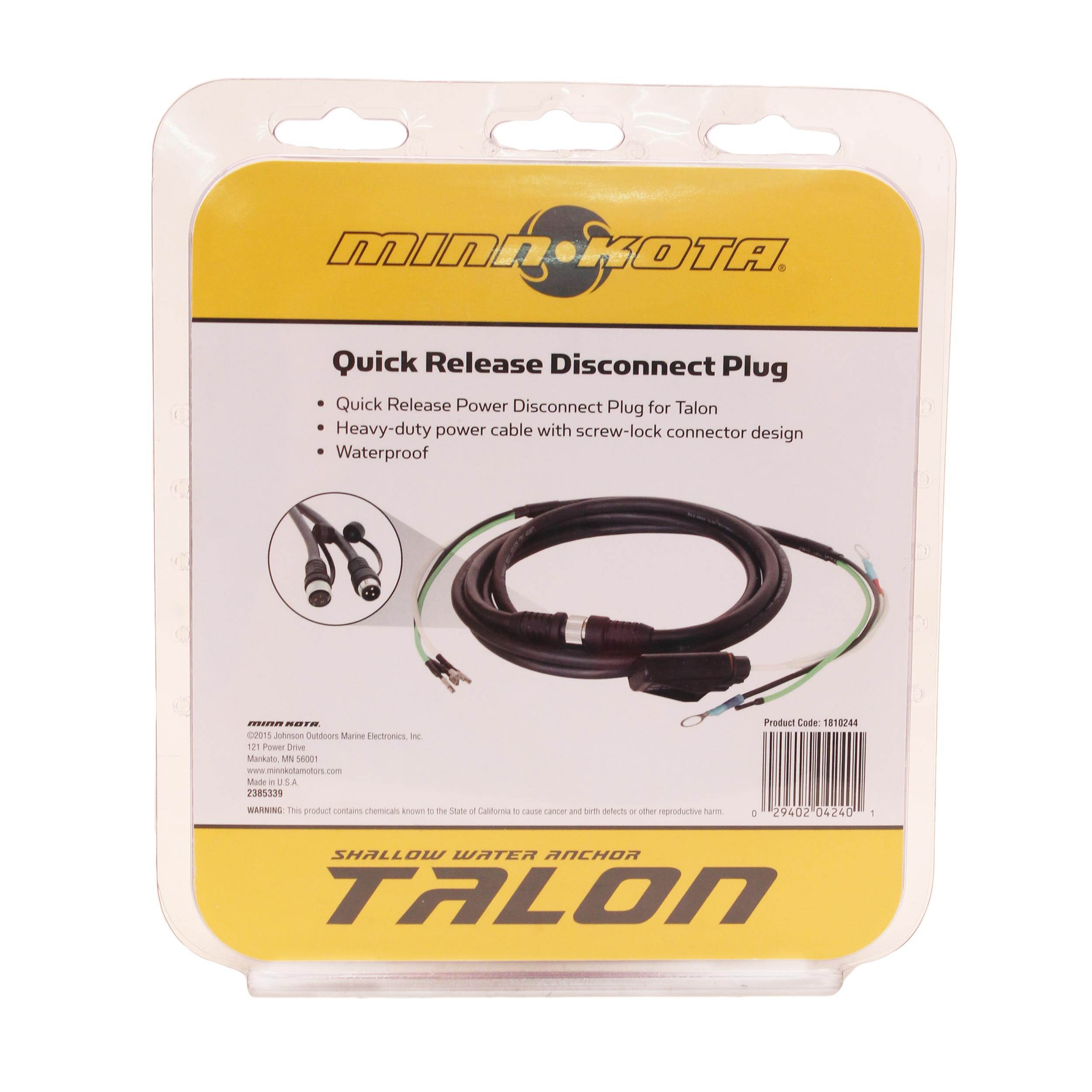 Minn Kota Talon Quick Release Disconnect Plug