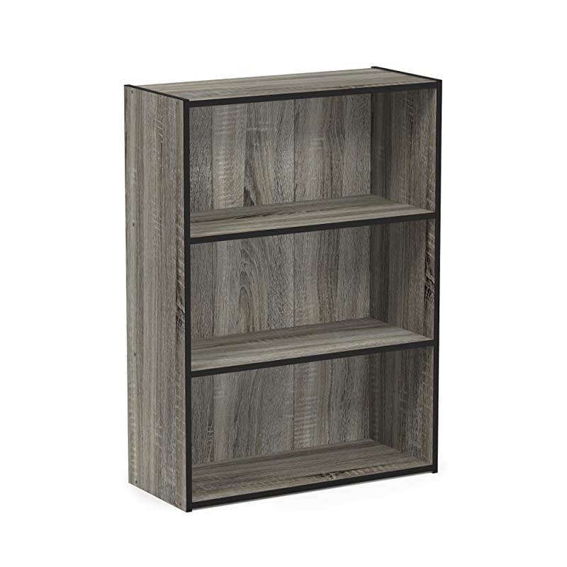 Pasir 3Tier Open Shelf Bookcase French Oak Grey