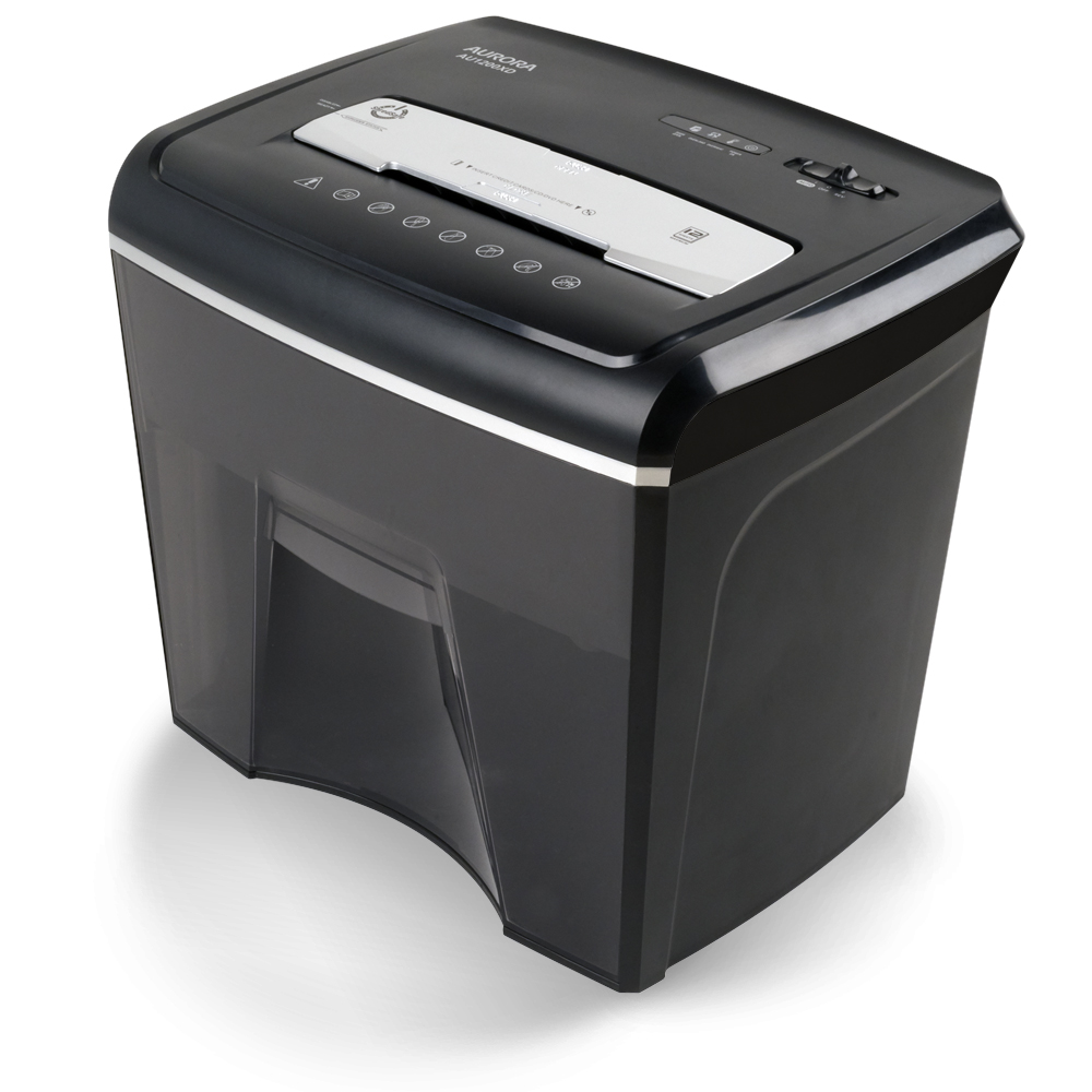 Aurora AU1200XD Compact Desktop-Style 12-Sheet Crosscut Paper and CD/Credit Card/ Junk Mail Pullout Basket Shredder