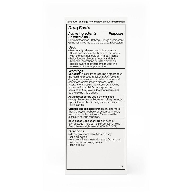 Genexa Dextromethorphan Kids' Cough and Chest Congestion Suppressant - 4 fl oz