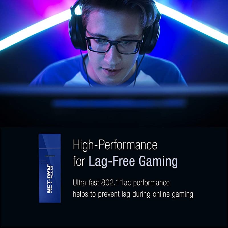 USB Wireless WiFi Adapter,AC1200 Dual Band, 5GHz and 2.4GHZ (867Mbps/300Mbps), Super Strength So You Can Say Bye to Buffering, for PC or Mac, for Desktop or Laptop