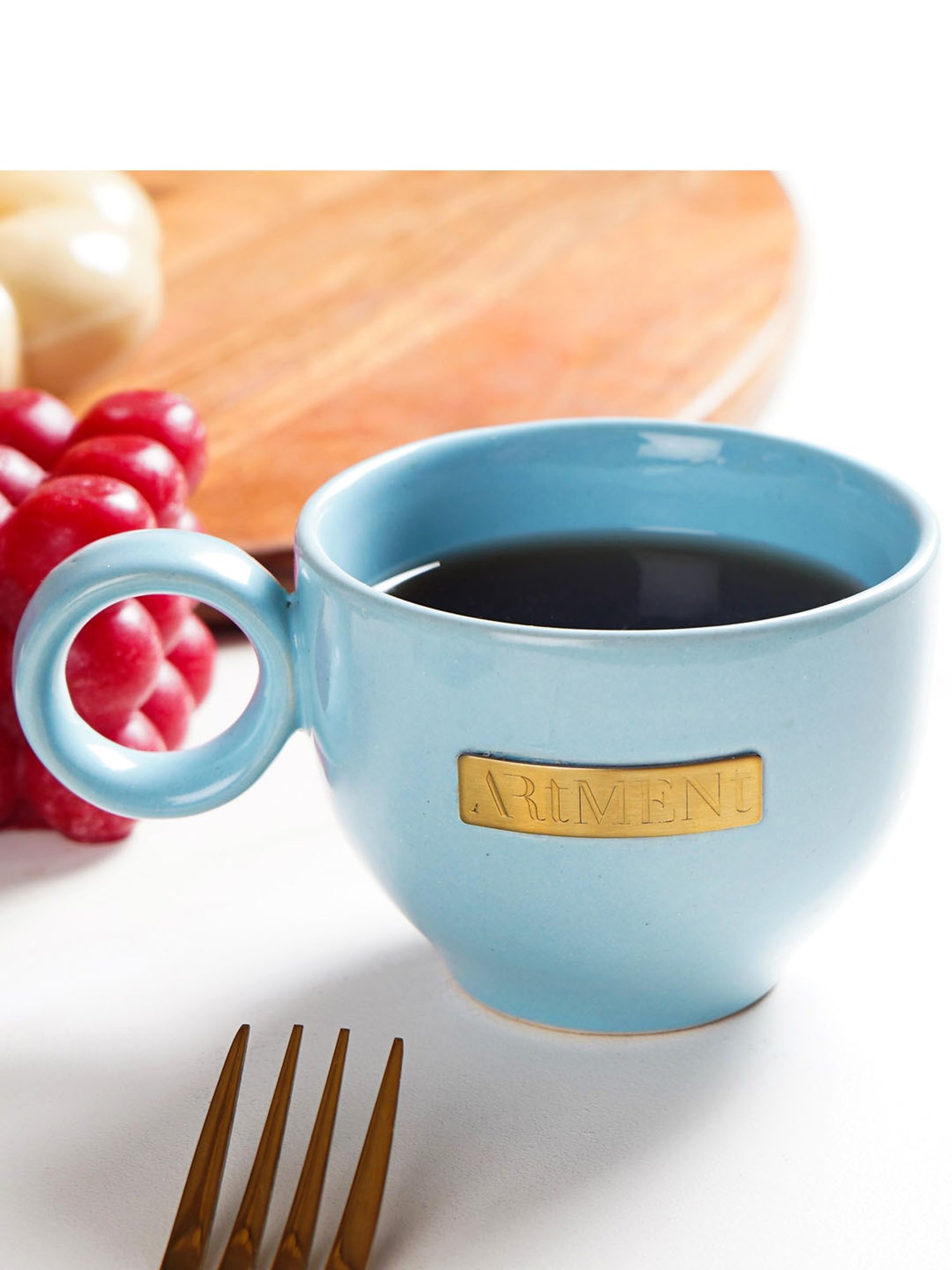 The Artment Sunflower Berry Blue Bloom Cup and Saucer Set