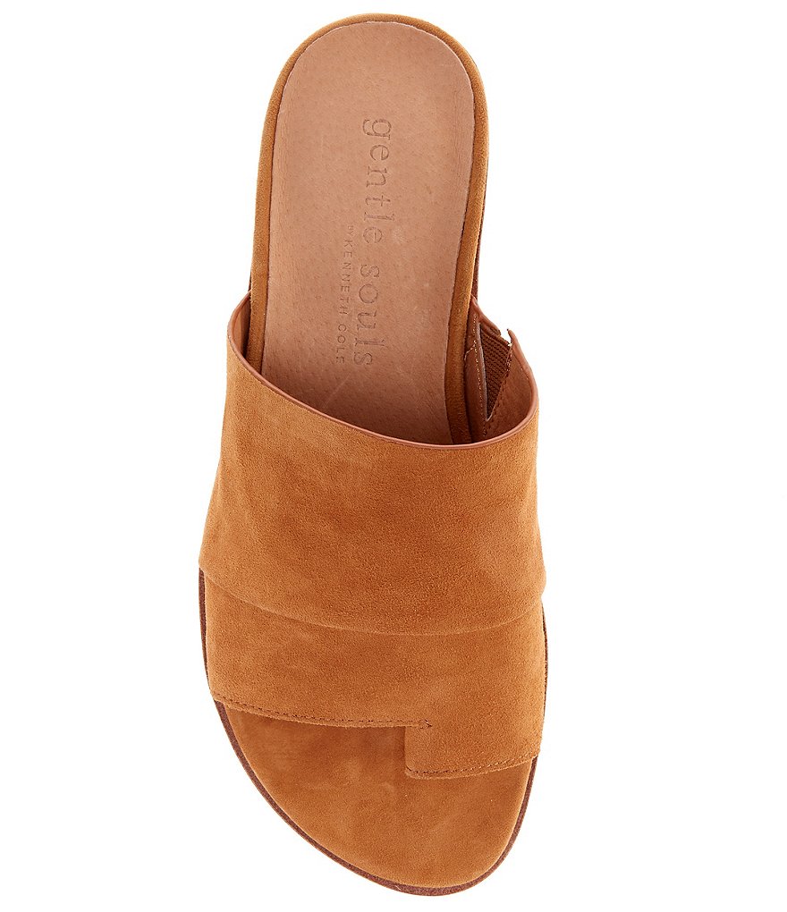 Gentle Souls Lavern Suede Toe Thong Platform Sandals