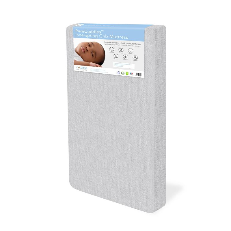 Colgate Crib Mattress Pure Cuddles Innerspring Infant/Toddler Breathable Mattress