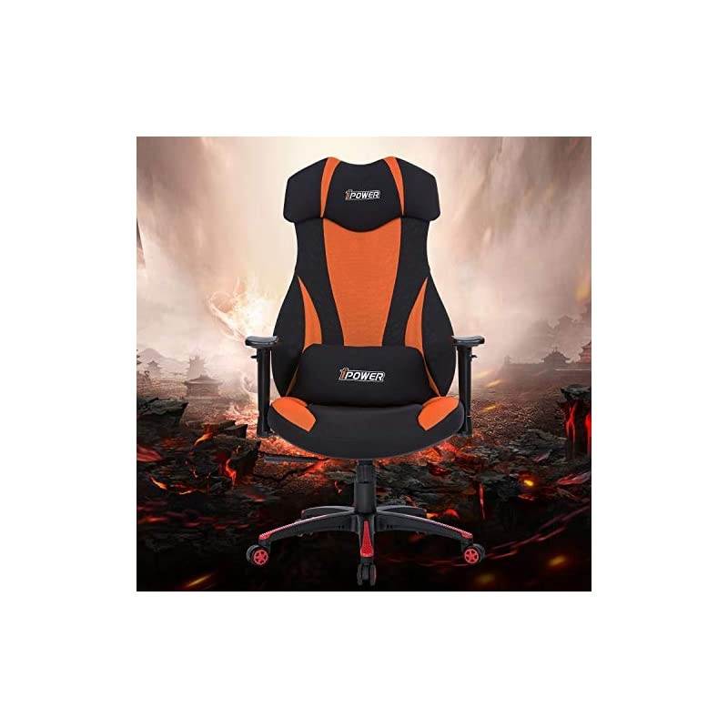 Office Chair Gaming Chair, Racing Style High Back Leather Gaming Office Chair, Ergonomic Swivel Computer Desk Chair with Headrest and Armrest for Home and Office, Blue