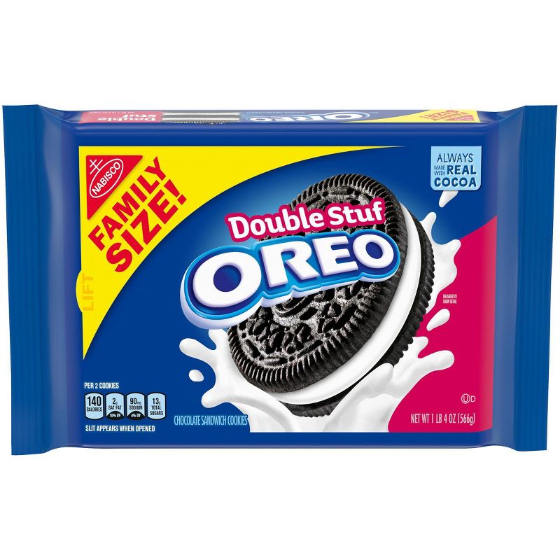 Oreo Double Stuf Chocolate Sandwich Cookies Family Size - 20oz