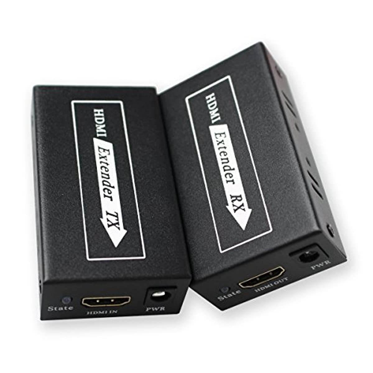 Wiistar HDMI Extender Transmitter Receiver Over Single Cat 6 Ethernet Cable (CAT6 RJ45 up to 60M) HD 1080P for HDTV DVD Player