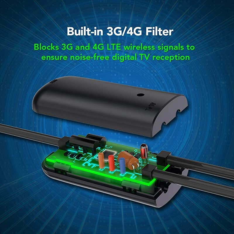 Indoor Amplified HD TV Antenna Up to 45 65 Mile Range Support 8K 4K 1080p VHF UHF Free view Television Local Channels for All Indoor TVs with Longer 165ft Coax Cable