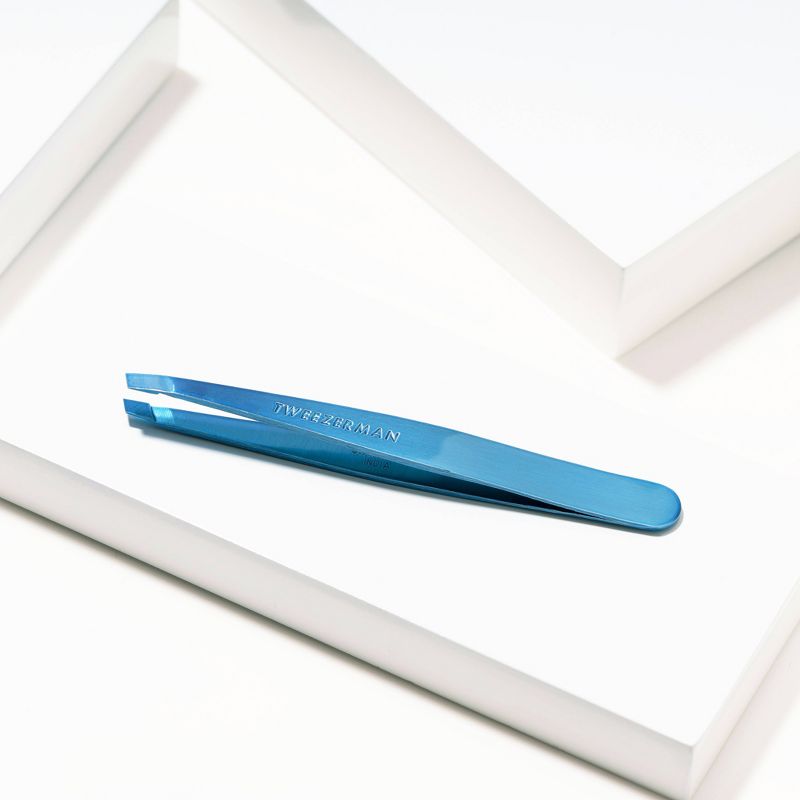 Tweezerman Slant Tweezer Bell Bottom Beauty Tool - Blue