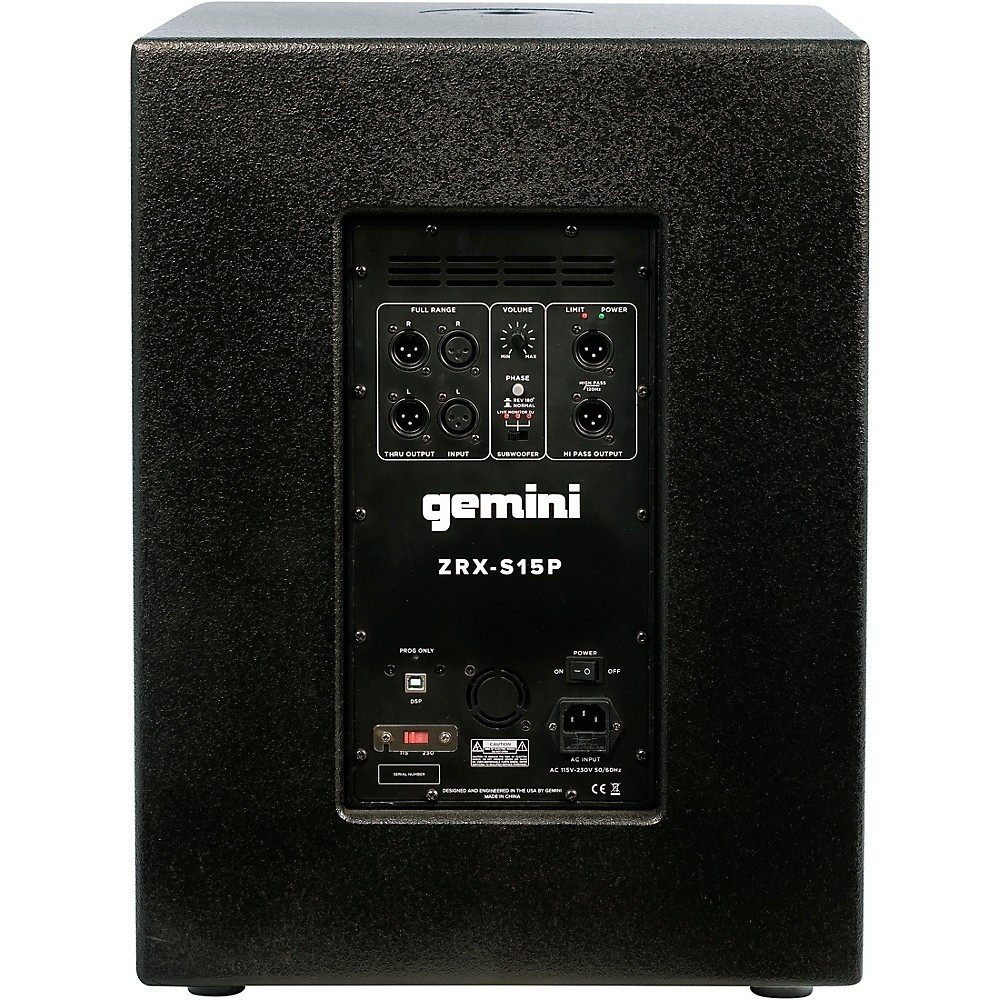 Gemini ZRX-S15P 15" Powered Subwoofer
