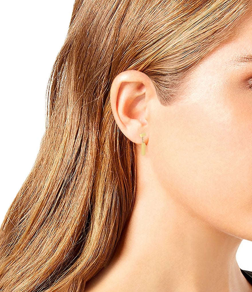 AllSaints Geometric Bar Drop Earrings