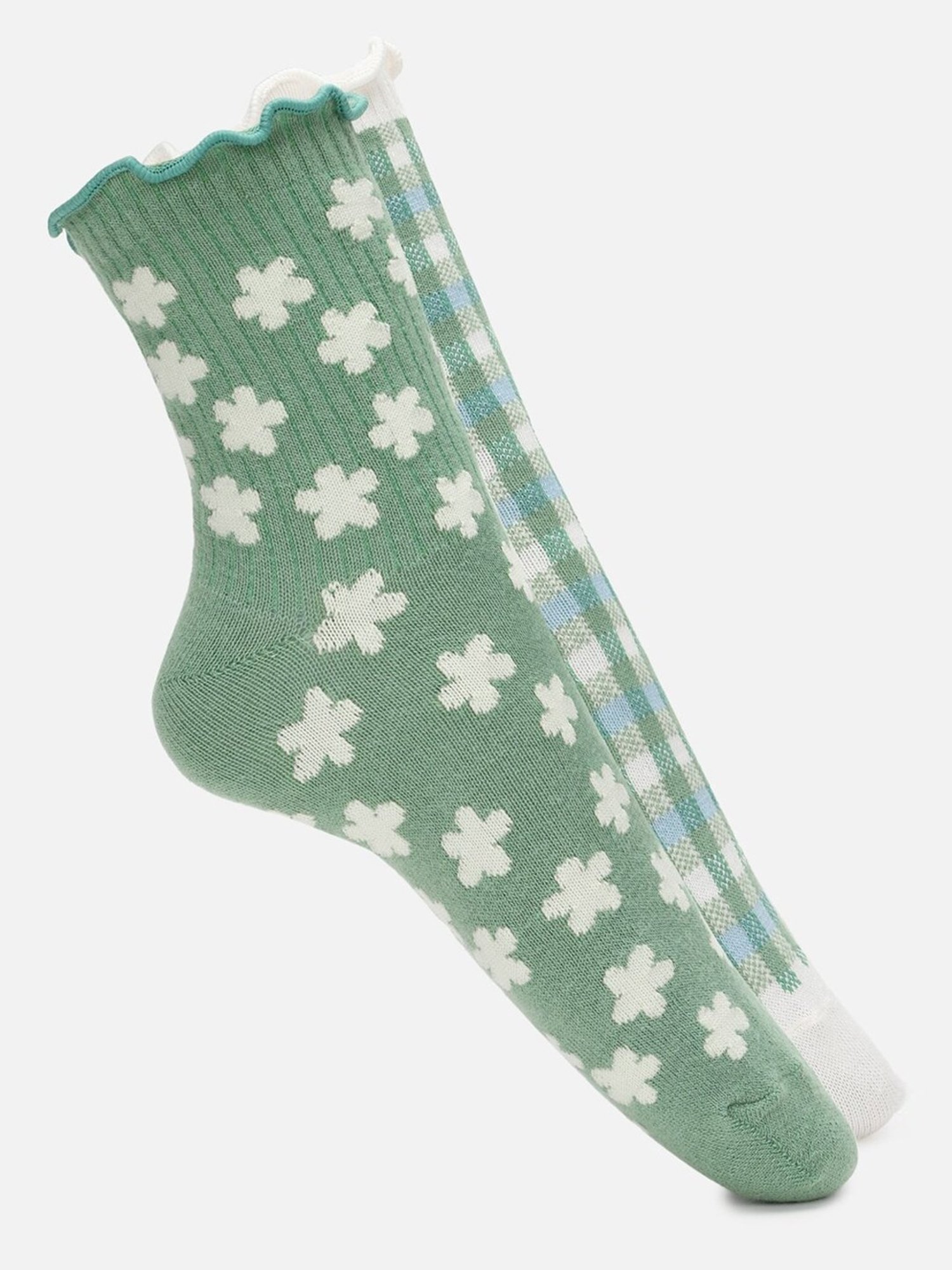 American Eagle Outfitters Green Boyfriend Socks - Pack Of 2