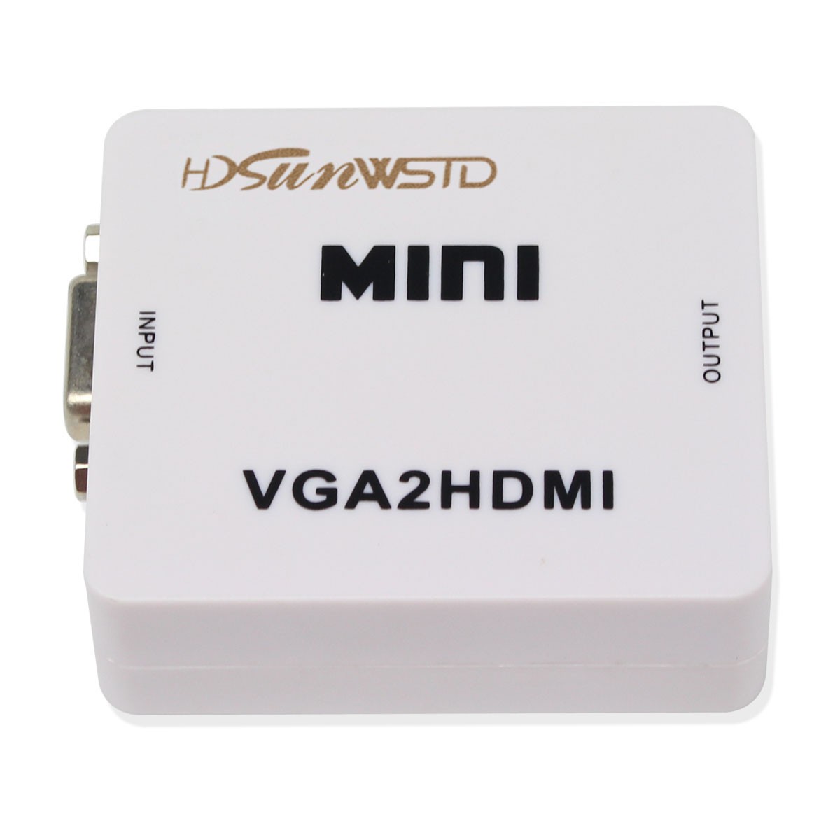 VGA to HDMI,1080P Full HD Mini VGA to HDMI Audio Video Converter Adapter Box with USB Cable and 3.5mm Audio Port Support HDTV for PC Laptop Display Computer Mac Projector (Black)