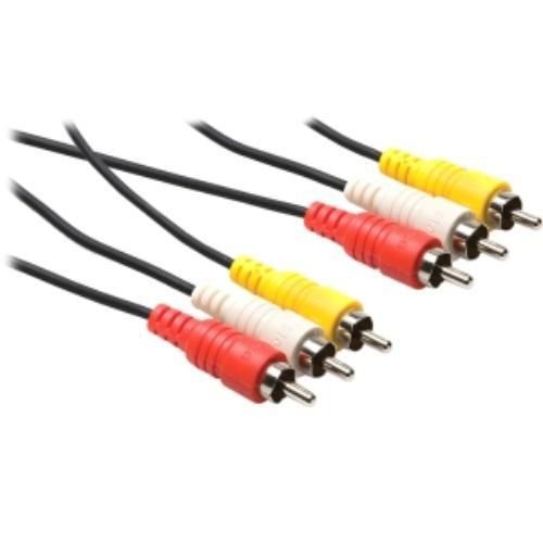 Hosa VRA302 6.6 ft Audio/Video Cable 3 RCA Male to 3 RCA Male YRW