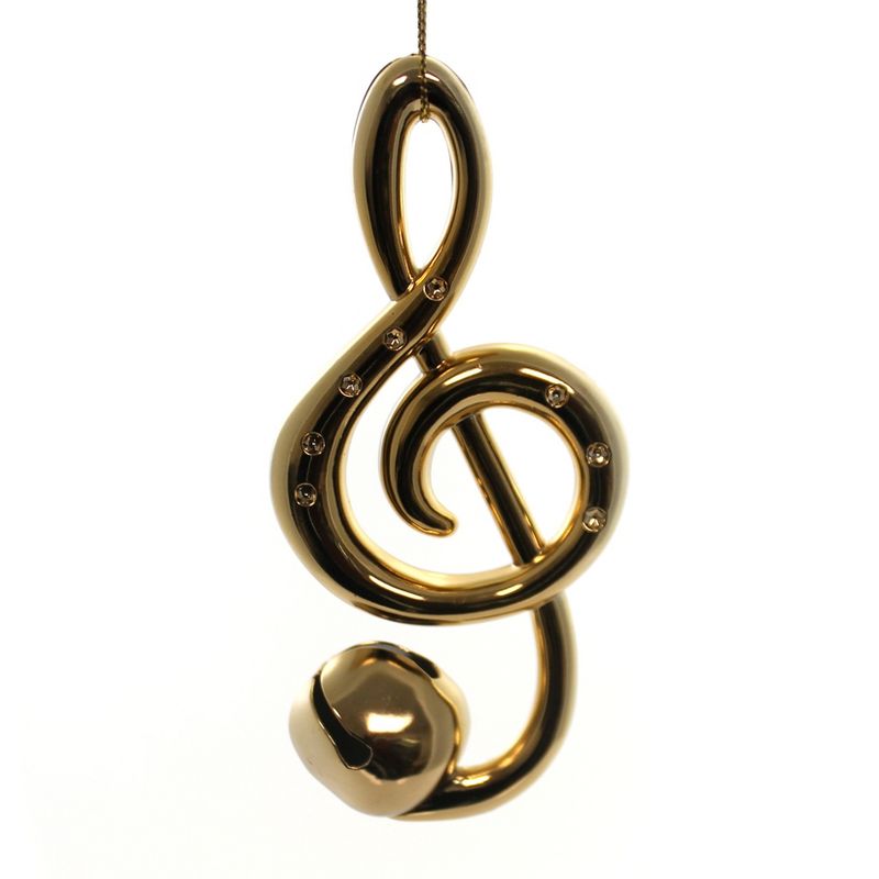 Holiday Ornaments Gold Treble Clef Note Music  -  Tree Ornaments