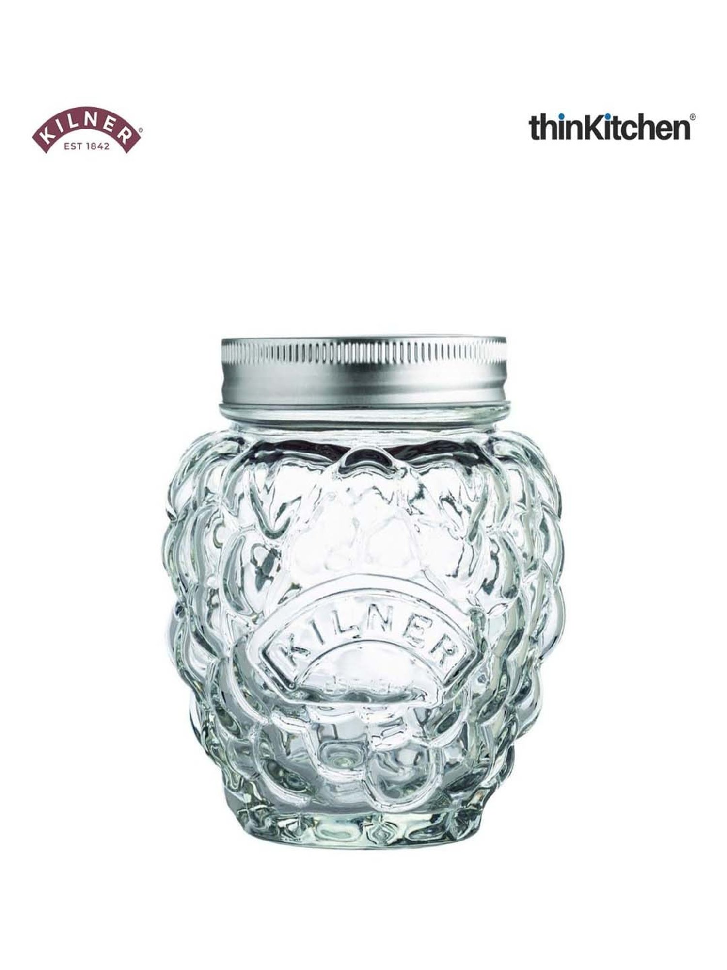 Kilner Transparent Glass Berry Fruit Preserve Jars (0.4 L) - Set of 3
