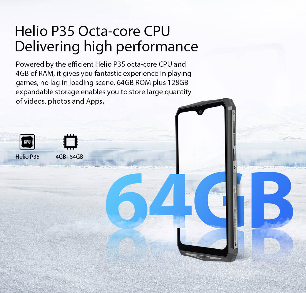 12000mAh Rugged Phone, Blackview BV9100 4GB+64GB Dual SIM Rugged Cell Phones Unlocked, IP68 Waterproof Smartphone, Android 9.0 Pie 6.3" Screen NFC Face Unlocked AT&T T-Mobile Blackview Cell Phones