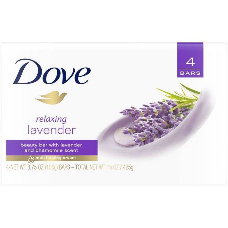 Dove Relaxing Lavender Beauty Bar Soap - 3.75oz/4ct