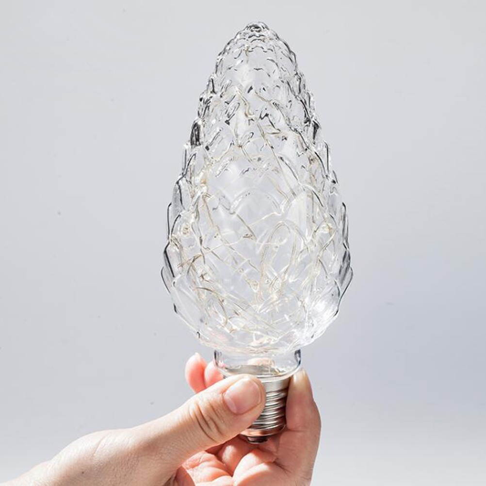 Light Bulb RGB Flashing LED Light Bulbs E27 3w LED Lamp String Lights for Bar Cafes Bathroom Bedroom Living Room (Pine Cone)