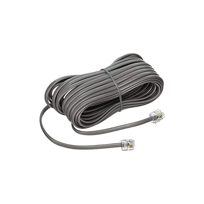 25 Foot Long 4 Pin Silver Satin Line Cord for Avaya Nortel Meridian Norstar Phone T7316E T7316 T7208 T7100 M7310 M7208 M7324 M7100 M2616 M2008 M5316 M8009 M8004