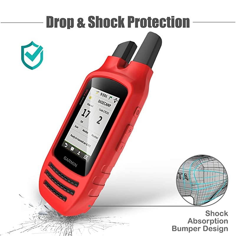 Case for Garmin Rino 750 755T Silicone Protective Cover Handheld GPS Accessories Red