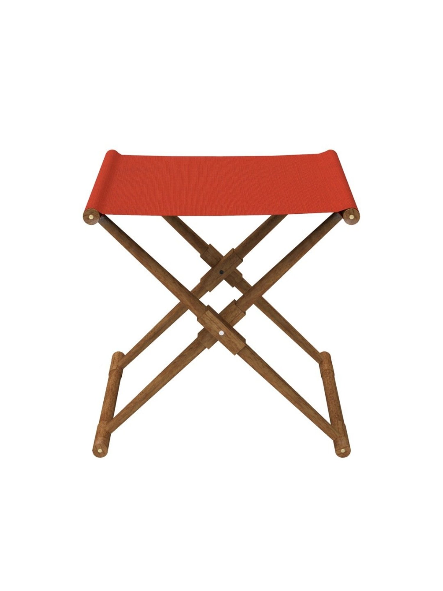 Chumbak French Sahara Solid Mustard Yellow Wood Ottoman