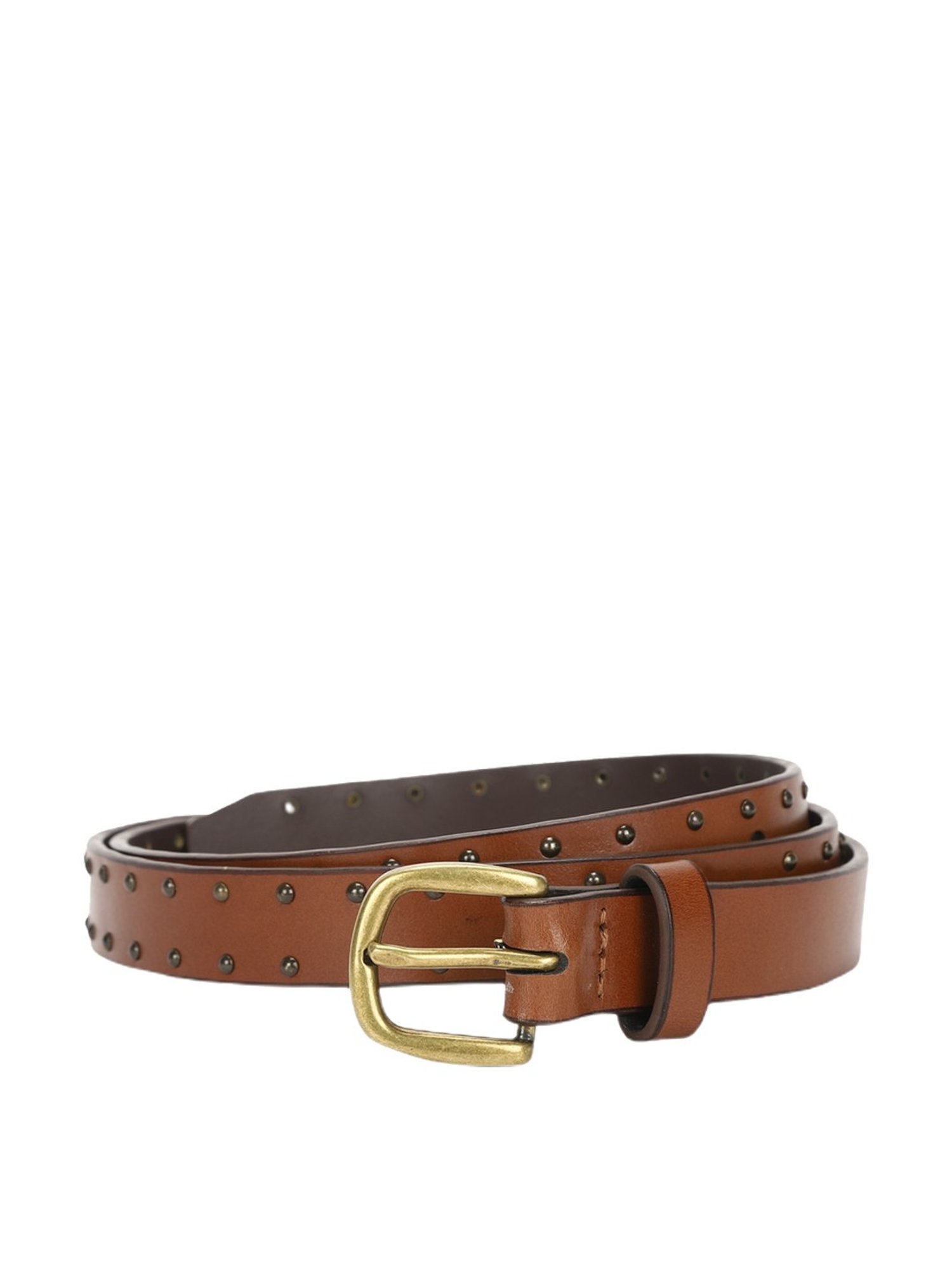 American Eagle Brown Leather Rivets Waist Belt For Men