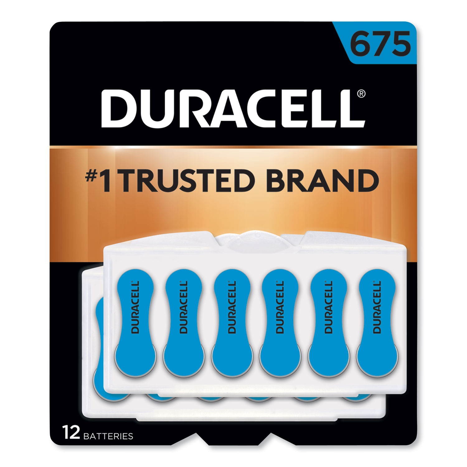 DURACELL Hearing Aid Easy Tab 675 Zinc Air Battery, 12-pack
