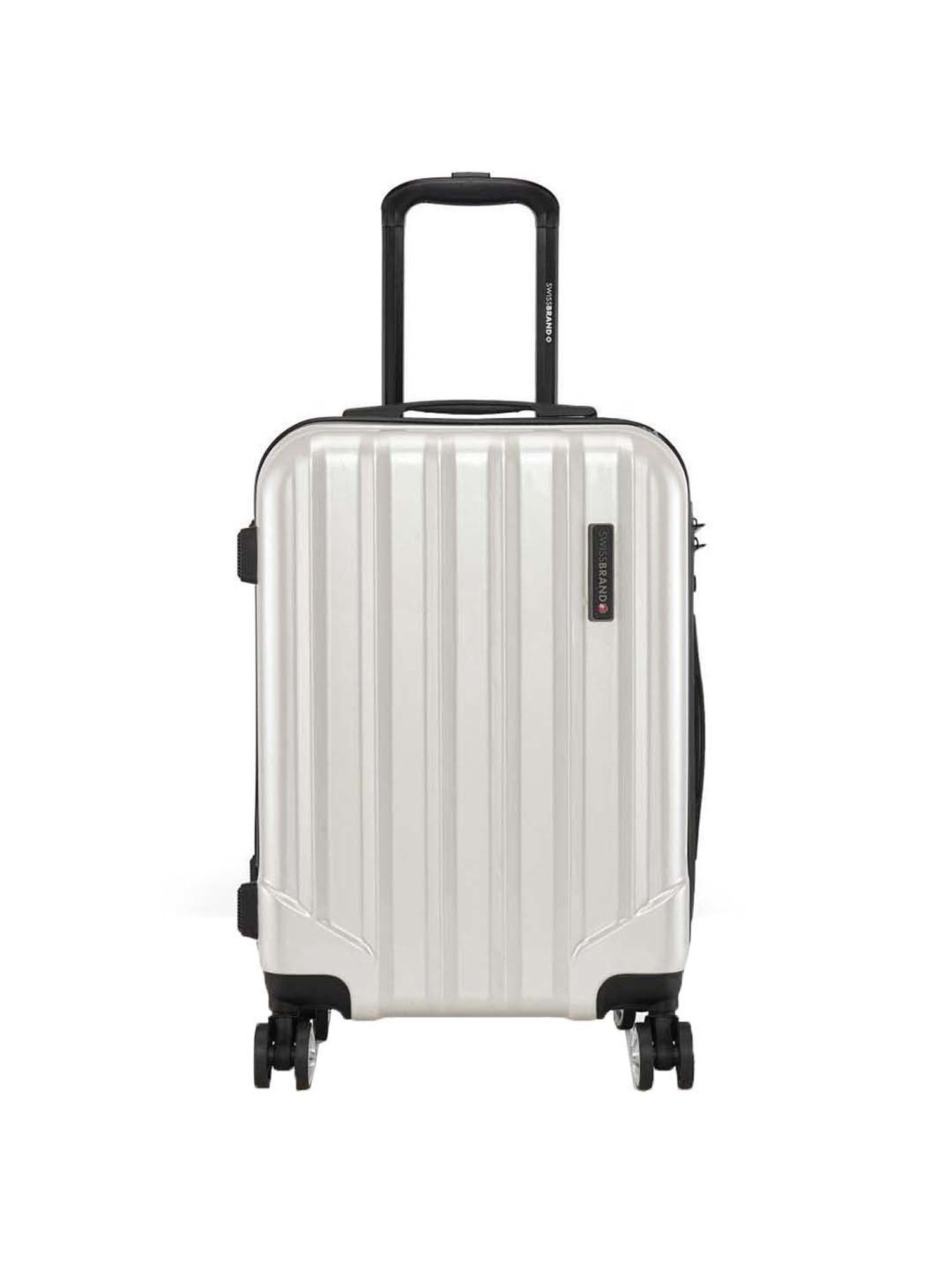 Swiss Brand Baden Silver 8 Wheel Small Hard Cabin Trolley - 34 Inch