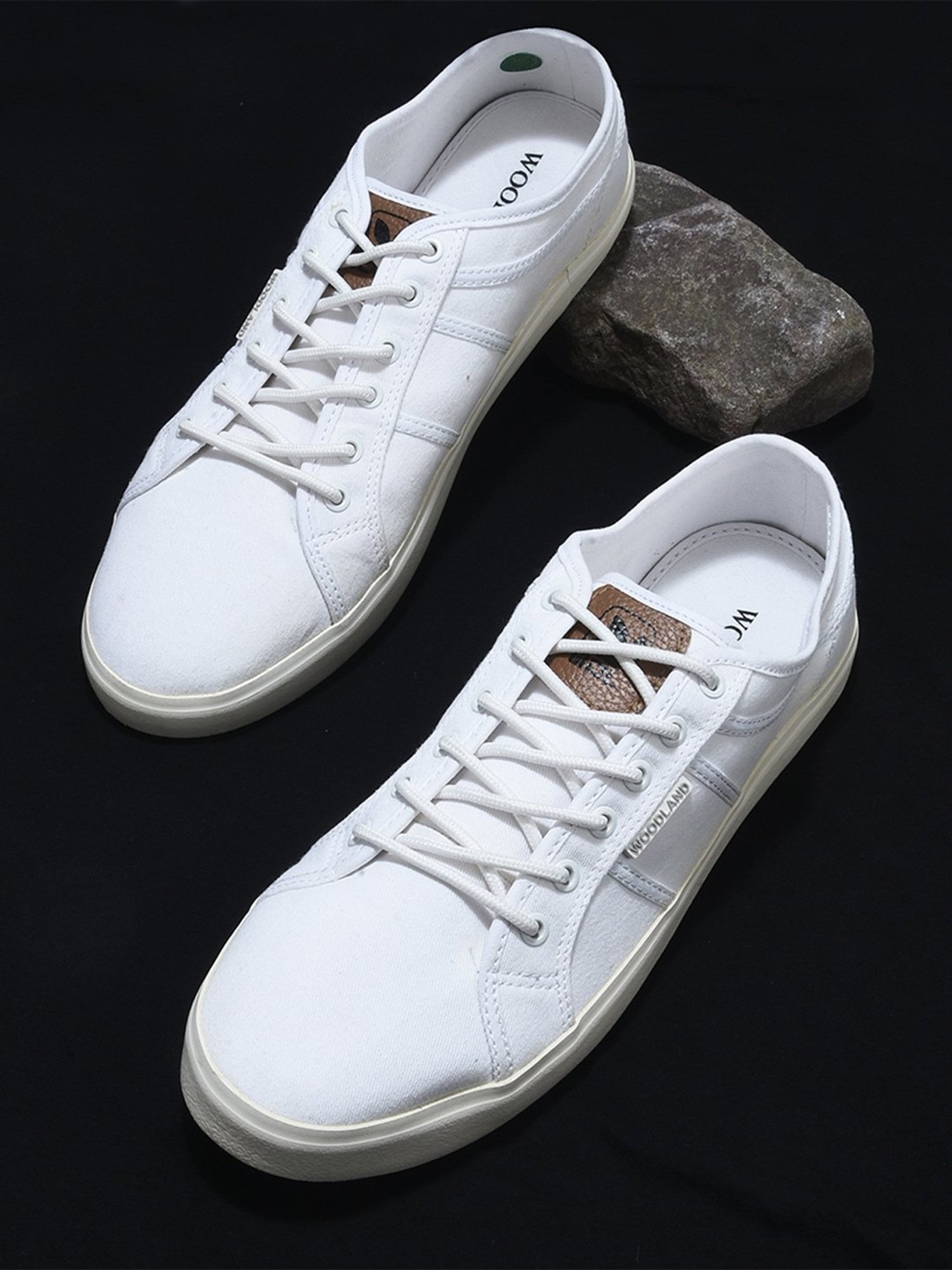 Woodland Men's White Casual Sneakers