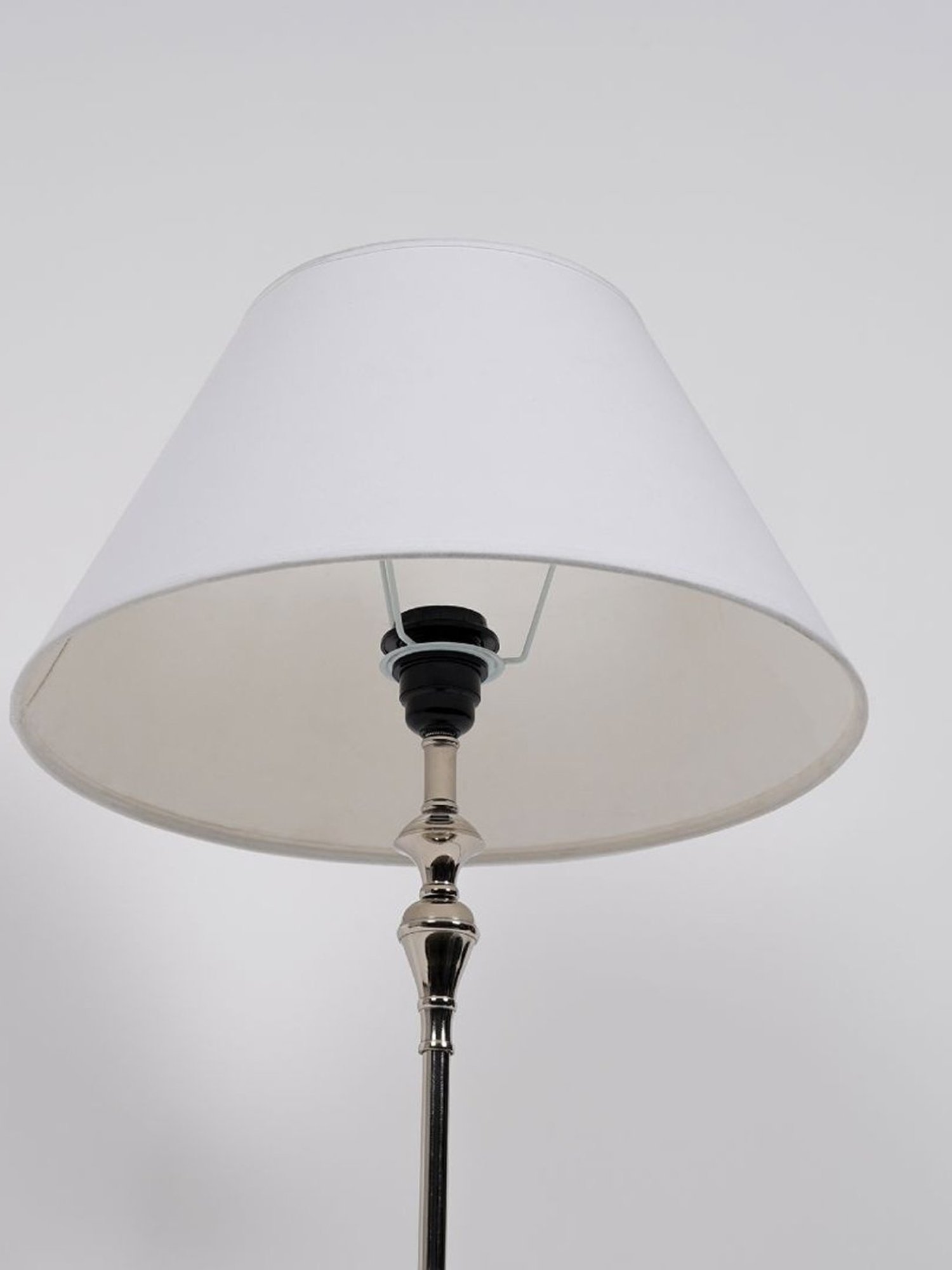 Kapoor Lamp Shades Chrome Metal Evelyn Chrome Cotton Shade Table Lamp